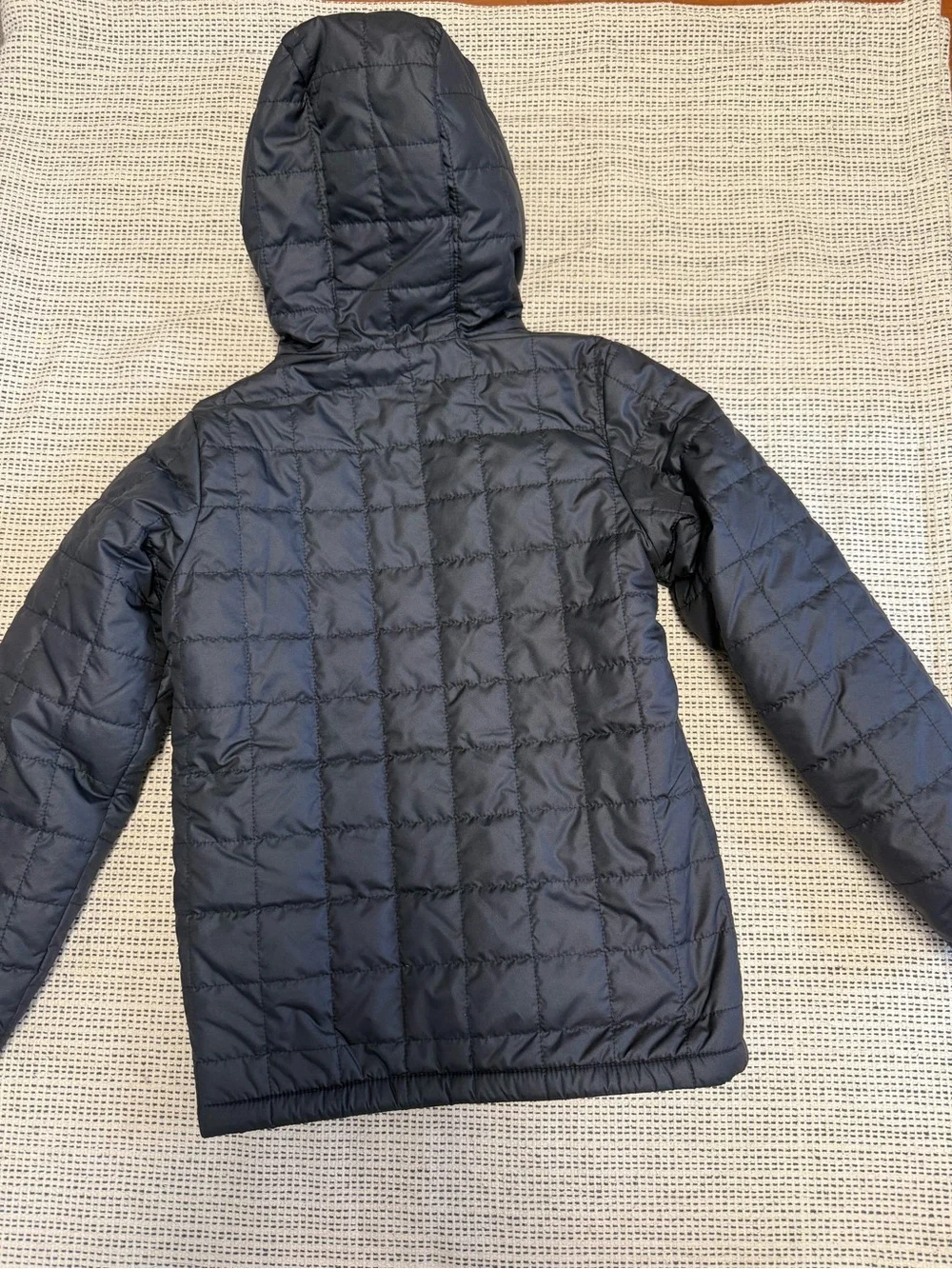 Columbia Kids Black Quilted Hooded Rugged Ridge Sherpa Lined Jacket
